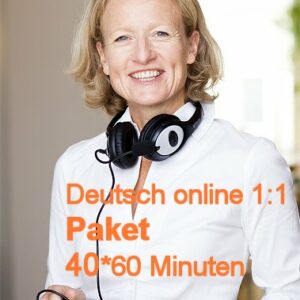 Deutschunterricht Online | 1:1 | Paket | 40*60 Minuten