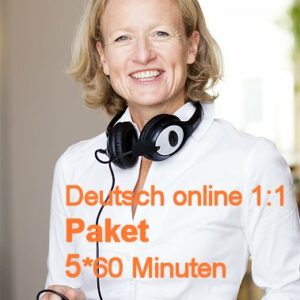 Deutschunterricht Online Paket 5*60 Minuten