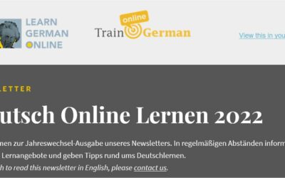 Newsletter Studying German Online | News | turn of the year 21/22