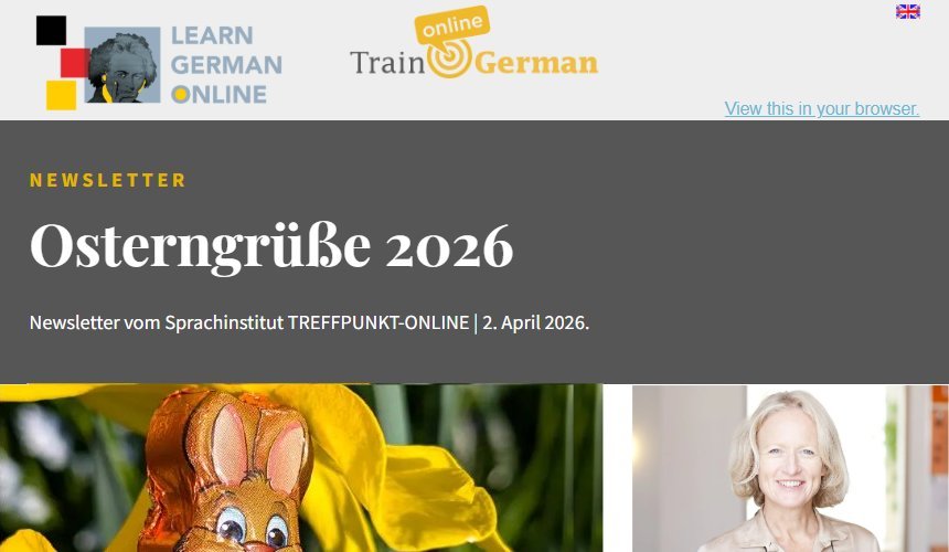 Newsletter Ostergrüße 2026 | Easter Greetings 2026