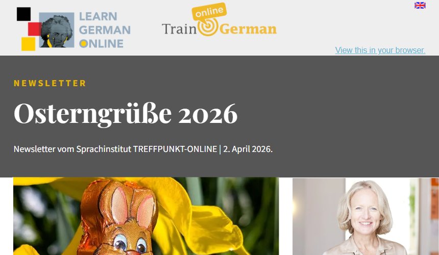 Newsletter Ostergrüße 2026 | Easter Greetings 2026
